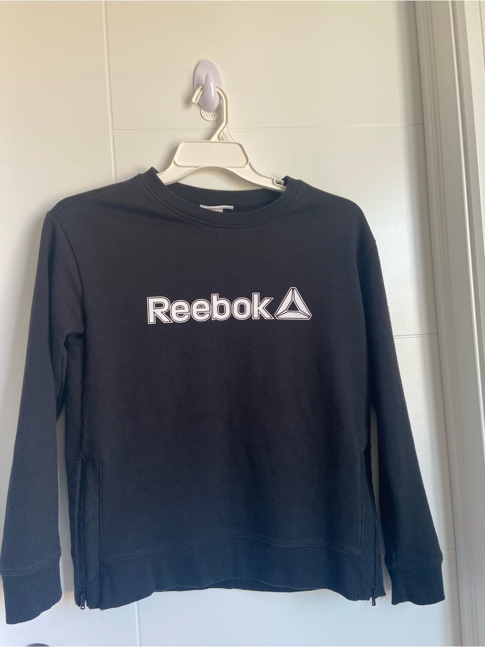 Reebok Black Crewneck Sweatshirt with White Logo